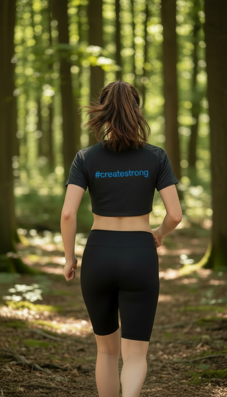 Running Junkie Strength Cropped Tee