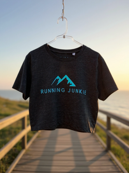 Running Junkie Strength Cropped Tee