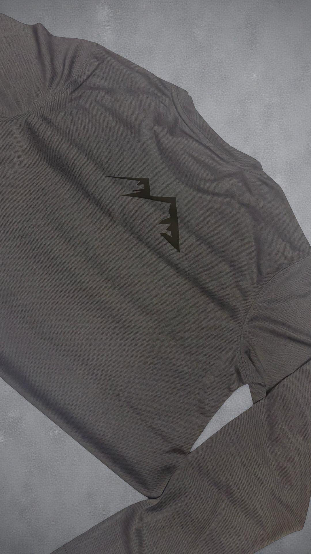 Men’s Dark Charcoal Long Sleeve Tee – Original Logo